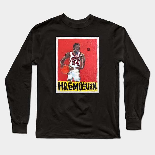 Hakeem Olajuwon Long Sleeve T-Shirt by ElSantosWorld